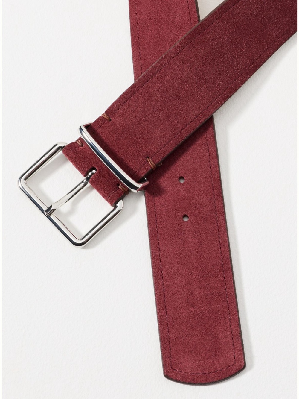 Anthropologie Mauve Square Buckle Suede Belt. Size 1X. Brand new!
